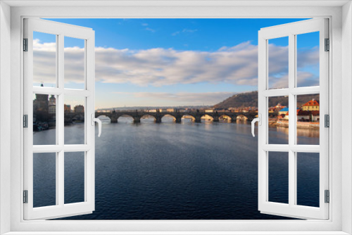 Charles Bridge and the Vltava River, Prague, Czech Republic