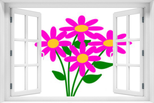 Fototapeta Naklejka Na Ścianę Okno 3D -  beautiful flower plant painting png