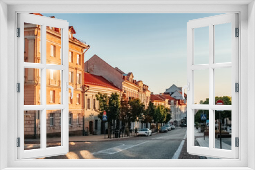 Fototapeta Naklejka Na Ścianę Okno 3D - Vilnius, Lithuania - 07 15 2023: Beautiful street in the center of Vilnius