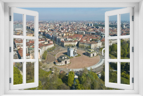 Fototapeta Naklejka Na Ścianę Okno 3D - Arco della Pace at Milan, Italy
