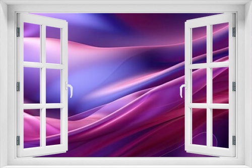 Abstract  Background with 3D Wave Bright Purple fabric. Generative AI