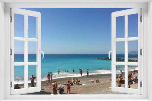Fototapeta Naklejka Na Ścianę Okno 3D - Strand in Bordighera