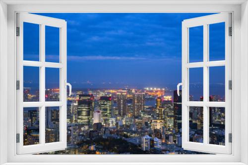 Fototapeta Naklejka Na Ścianę Okno 3D - 東京のビル群