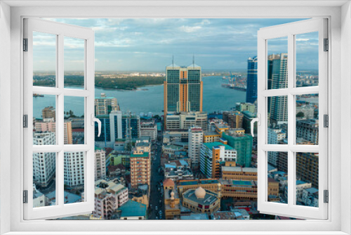 Fototapeta Naklejka Na Ścianę Okno 3D - Aerial view of Dar Es Salaam city in Tanzania
