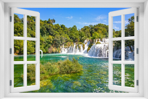 Fototapeta Naklejka Na Ścianę Okno 3D - Waterfalls of Krka in dalmatia croatia close to split