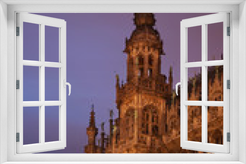 Fototapeta Naklejka Na Ścianę Okno 3D - Maison du Roi on Grand Place in Brussels at twilight. Belgium