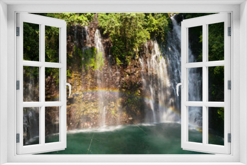 Fototapeta Naklejka Na Ścianę Okno 3D - Tinago Falls with rainbow. Lanao del Norte. Mindanao, Philippines. Summer and travel concept.