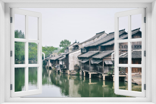 Fototapeta Naklejka Na Ścianę Okno 3D - Wuzhen water town,located in Tongxiang town,Zhejiang,China