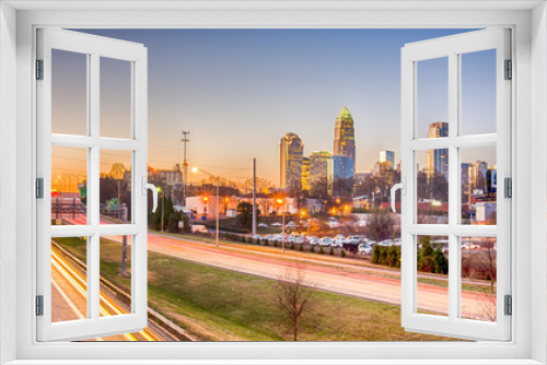 Fototapeta Naklejka Na Ścianę Okno 3D - early morning in charlotte nc