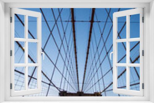 Fototapeta Naklejka Na Ścianę Okno 3D - Brooklyn Bridge Elegance - New York City Icon