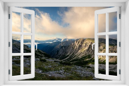 Fototapeta Naklejka Na Ścianę Okno 3D - Dolomiten ,berge Italien Sonnenstern ,wolken ,Sonne, Tal ,Südtirol, Alpin , Sonnenaufgang 