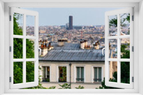 Fototapeta Naklejka Na Ścianę Okno 3D - Beautiful view from the Overlook of Paris in Paris, France