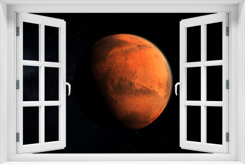 Fototapeta Naklejka Na Ścianę Okno 3D - Red planet Mars in space.