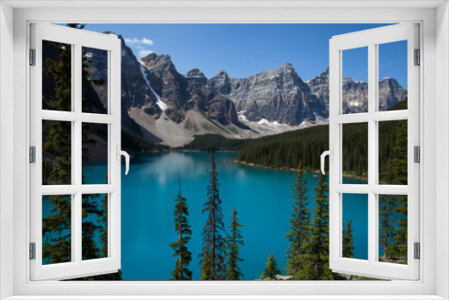 Fototapeta Naklejka Na Ścianę Okno 3D - lake panorama rocky mountains canada