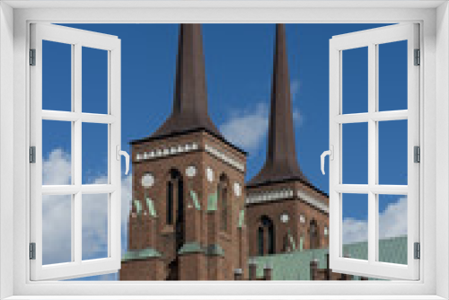 Fototapeta Naklejka Na Ścianę Okno 3D - The Tower of the Cathedral of Roskilde