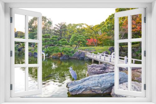 Fototapeta Naklejka Na Ścianę Okno 3D - Kiyosumi Garden  in Tokyo city, Kanto, Japan.