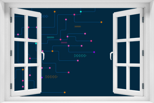 Abstract minimalistic background with digital lines and dots connection. Global network connection and communication technology concept design.