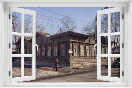 Fototapeta Naklejka Na Ścianę Okno 3D - Old house in the Irkutsk city