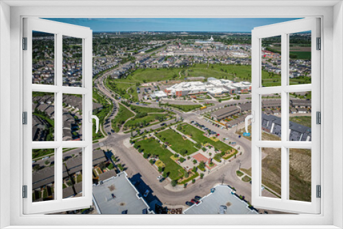 Fototapeta Naklejka Na Ścianę Okno 3D - Whispers of Willowgrove: Aerial Splendor, Saskatoon, Saskatchewan