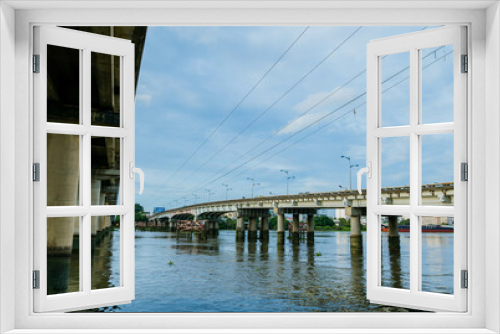 Fototapeta Naklejka Na Ścianę Okno 3D - View Of Binh Trieu Bridge Across Saigon River.