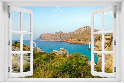 Fototapeta Naklejka Na Ścianę Okno 3D - Urlaubsstimmung in der Bucht von Cala Sant Vicenç auf der wunderschönen Balearen Insel Mallorca - Spanien