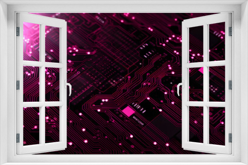 pink Abstract computer circuit Background