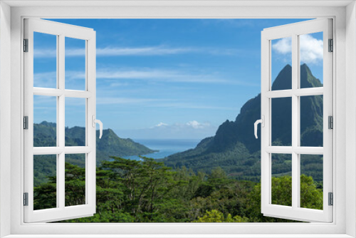 Fototapeta Naklejka Na Ścianę Okno 3D - Moorea, Belvedere Lookout Panorama