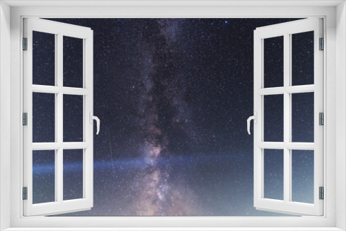 Fototapeta Naklejka Na Ścianę Okno 3D - Beautiful bright  milky way galaxy. Starry sky. Night sky background.