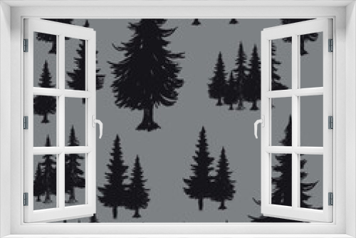 Fototapeta Naklejka Na Ścianę Okno 3D - winter forest background