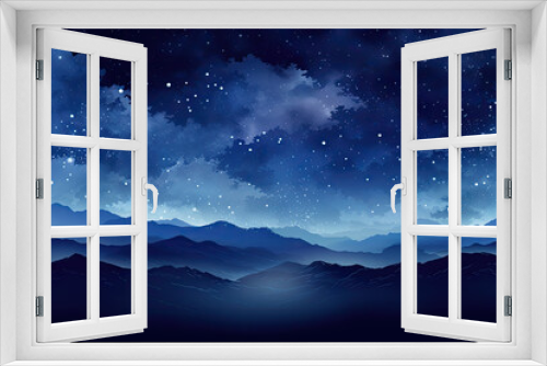 Night sky with stars and clouds. Elements of this image furnished