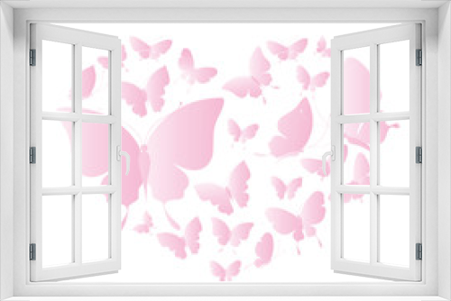 Fototapeta Naklejka Na Ścianę Okno 3D - butterflies design