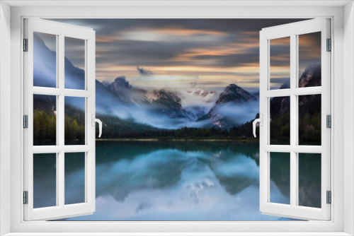 Fototapeta Naklejka Na Ścianę Okno 3D - Lago di Landro, Dolomites Alps, Italy
