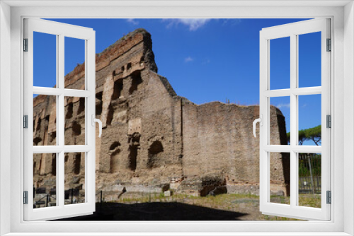 Fototapeta Naklejka Na Ścianę Okno 3D - The Baths of Caracalla, ancient ruins of roman.
A panoramic view of the ruins of Caracalla. Terme di Caracalla in Rome(Roma), Italy.