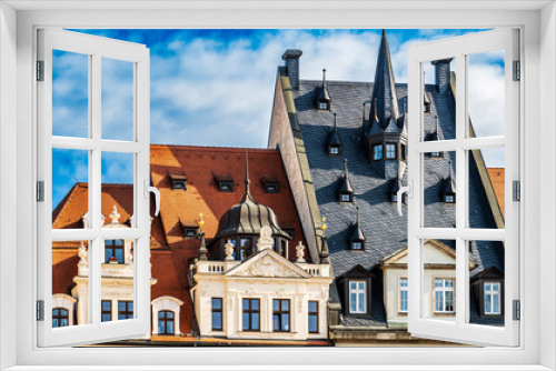 Fototapeta Naklejka Na Ścianę Okno 3D - historic buildings at the old town of Leipzig - Germany