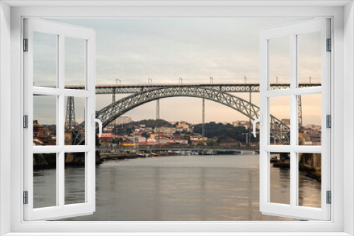 Fototapeta Naklejka Na Ścianę Okno 3D - Porto mit Ponte dom Luís I, Portugal