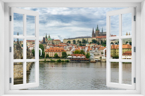 Fototapeta Naklejka Na Ścianę Okno 3D - Praga nad Wełtawą 