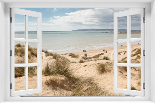 Fototapeta Naklejka Na Ścianę Okno 3D - Camber sands, Camber: dunes and the beach near Rye in East Sussex