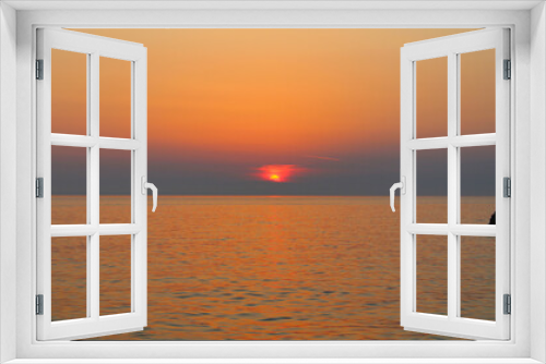 Fototapeta Naklejka Na Ścianę Okno 3D - Adriatic Serenade: Captivating Sunset Over the Sea