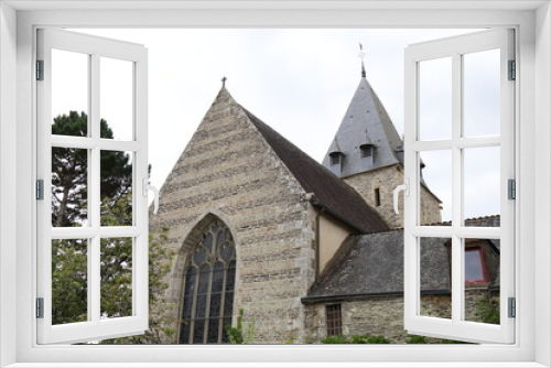 Fototapeta Naklejka Na Ścianę Okno 3D - L'église Notre Dame de la Tronchaye, village de Rochefort-en-Terre, département du Morbihan, Bretagne, France