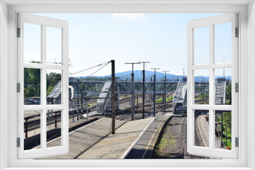 Fototapeta Naklejka Na Ścianę Okno 3D - railroad hub at the station Bettembourg