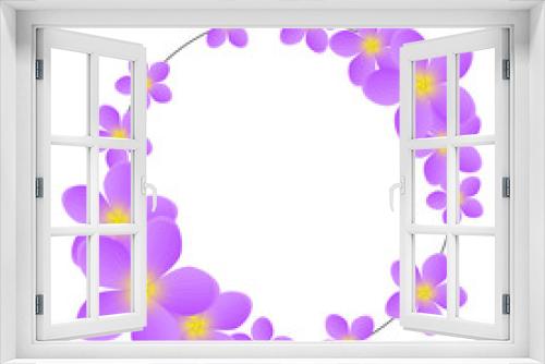 Fototapeta Naklejka Na Ścianę Okno 3D - Purple floral frame for Your design