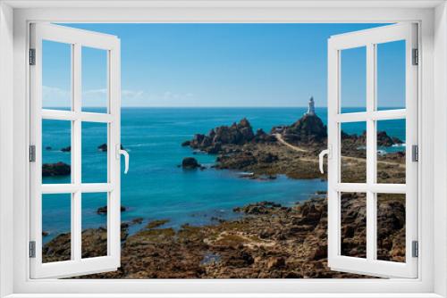 Fototapeta Naklejka Na Ścianę Okno 3D - Landscape image of La Corbière Lighthouse, Jersey Channel Islands