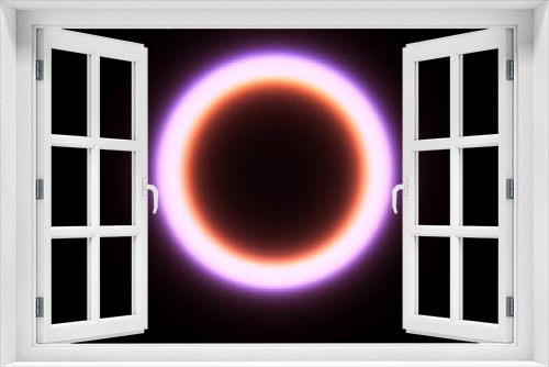 Fototapeta Naklejka Na Ścianę Okno 3D - Ring abstract torus shape on a black background.
