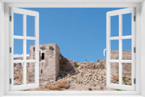 Fototapeta Naklejka Na Ścianę Okno 3D - Partially destroyed section of the Gaziantep Castle in June 2023