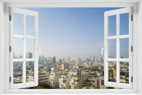 Fototapeta Naklejka Na Ścianę Okno 3D - Panoramic view on the Tel Aviv buildings