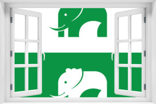 Fototapeta Naklejka Na Ścianę Okno 3D - elephant vector logo.Elephant illustrations,Elephant icon.