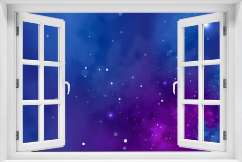 Fototapeta Naklejka Na Ścianę Okno 3D - Starry background with blue and violet nebula. Concept for space, astronomy, galaxy, universe, science