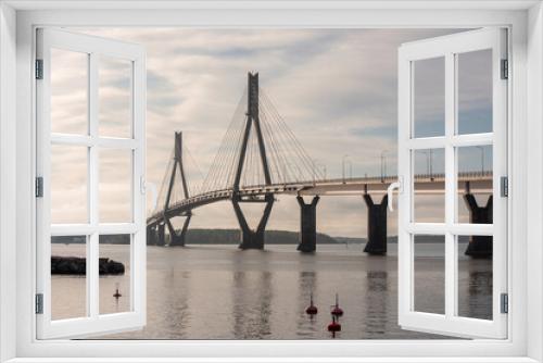 Fototapeta Naklejka Na Ścianę Okno 3D - Raippaluoto bridge in a beautiful summer morning