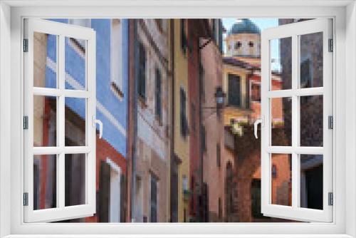 Fototapeta Naklejka Na Ścianę Okno 3D - Pignone, old town in Liguria