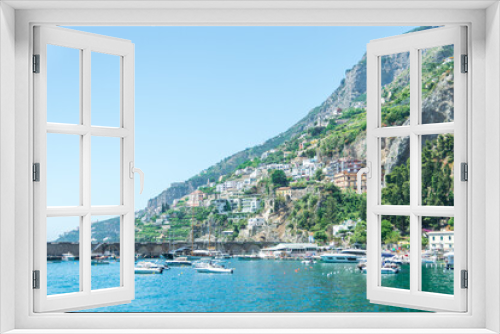 Fototapeta Naklejka Na Ścianę Okno 3D - Amalfi's Architectural Gems: A Visual Feast of Coastal Beauty, Italy